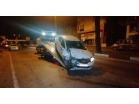 Alkollü sürücü otomobiliyle park halindeki araca çarptı