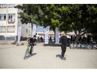 Öğrenciler pedal çevirdi