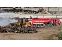 Geri dönüşüm tesisinde çıkan yangın 9 saat sonra kontrol altına alındı