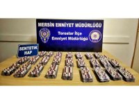 Mersin’de bin 412 sentetik ecza maddesi ele geçirildi