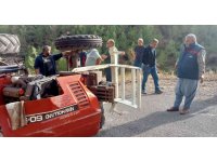 Traktörün altında kalan sürücü yaralandı