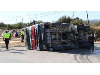 Tır ile beton mikseri çarpıştı: 1 yaralı