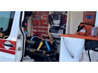 Paramotor ile inşaat alanına düsen polis memuru ve kızı ölümden döndü