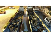 Mersin’de yasa dışı yollardan ülkeye sokulan 53 adet araç motoru ele geçirildi