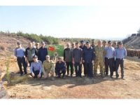 Yangında zarar gören 4 hektarda bin 600 fidan toprakla buluştu