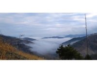 Sis bulutları görsel şölen oluşturdu