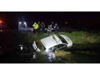 Sulama kanalına uçan otomobilin sürücüsü hayatını kaybetti