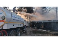 Alevler içinde kalan barakadaki 2 kişi canını zor kurtardı