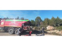 Antalya’da çıkan orman yangını büyümeden söndürüldü