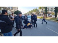 Motosiklet sürücüsü şerit ihlali sonucu hastanelik oldu