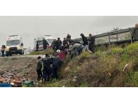 Yağış nedeniyle kayganlaşan yol kazaya neden oldu: 1’i ağır 5 kişi yaralı