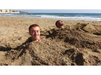 Kış ortasında deniz ve kum keyfi