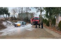 Osmaniye’de araç yangını