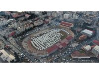 12 Şubat Stadyumu çadır kente dönüştürüldü