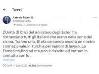 İtalya Dışişleri Bakanı Tajani: “Türkiye’deki 1 vatandaşımıza ulaşamıyoruz”
