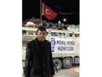 Nazilli mobil yemek hizmetleri tırı bölgeye ulaşıyor