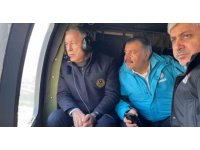 Milli Savunma Bakanı Akar ve Sağlık Bakanı Koca Samandağ’daki arama kurtarma çalışmalarını inceledi