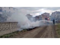 Şüpheli yangını itfaiye ekipleri söndürdü