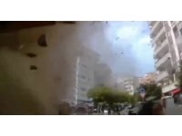 Depremin yıkıcı görüntüsü araç kamerasına böyle yansıdı