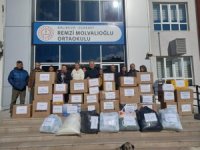 Edremit’te okullar deprem yardım çalışmalarına katılıyor