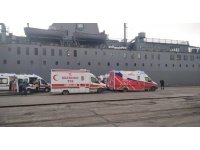 TCG İskenderun, yardım malzemelerinin naklini kesintisiz sürdürüyor