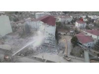 Depremin merkez üssü Pazarcık’ta kontrollü yıkım çalışmaları başladı