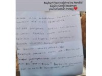 Bayburtlu minik İbrahim’in depremzede kardeşleri için yazdığı mektup yürekleri ısıttı