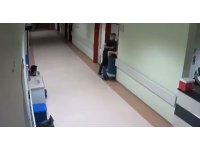 Hastane çalışanlarının deprem anındaki paniği kameralara yansıdı