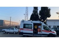 Çerkezköy yolunda işçi servisiyle otomobil çarpıştı