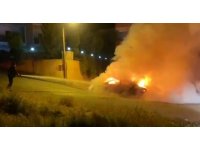 Lüks otomobili kundaklayan şüphelinin planı filmleri aratmadı