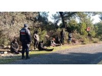Jandarma düzensiz göçmenleri sazlık alanda yakaladı