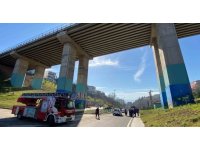 Viyadükten böyle atladı, korku dolu anlar kamerada