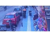 Kilis’ de temizlik işçisinin başına düşen sıva güvenlik kameralarına yansıdı