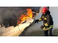 Cizre’de bir fabrika küle döndü