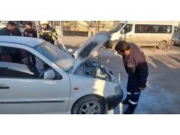Karaman’da otomobil yangını