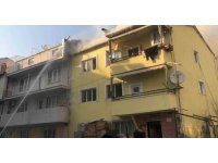 3 katlı binada yangın paniği