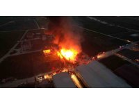 Hatay’da fabrika yangını