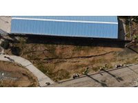 İskenderun sahil bandında oluşan yarıklar havadan görüntülendi