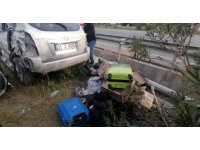 Antalya’ya gelen depremzede çift, geçirdikleri kazada yaralandı