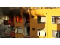 Kentsel dönüşüme giren binadaki yangın mahalleliyi tedirgin etti