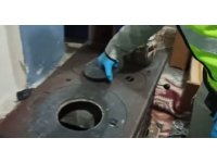 Detektör köpekle yapılan operasyonda sobanın içinden uyuşturucu çıktı