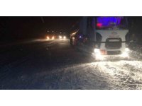 Antalya-Konya karayolunda kar yağışı etkili oldu