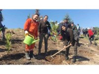 Erdemli’de deprem şehitleri hatıra ormanına ilk fidanlar dikildi