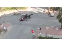 Antalya’da motosiklet ve sürücüsünü metrelerce savuran kaza