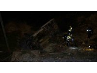 Kontrolden çıkan araç şarampole yuvarlandı: 1 yaralı