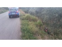 Şarampole devrilen motosikletteki 2 kişi yaralandı