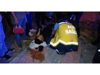 Hurdaya dönen otomobilden sağ çıktı