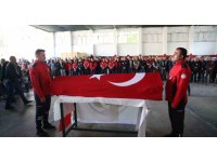 Yangında hayatını kaybeden itfaiye eri son yolculuğuna uğurlandı