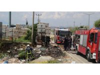 Otluk alan yangını seramiklere zarar verdi