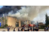 Antalya’da tekne üretim tersanesinde yangın